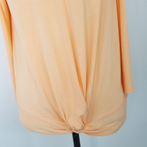 *NWT* MICHAEL MICHAEL KORS Cold Shoulder 3/4 Sleeve Top in Cantaloupe, size S - Picture 3 of 9